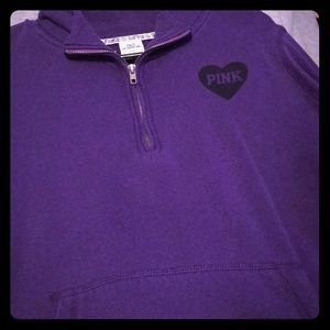 VS PINK half zip sweater
